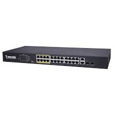 GUNMANSA VIVOTEK Unmanaged 24x 10/100 PoE + 2x Gigabit/ SFP POE extender up to 200M; Rackmountable; 380W