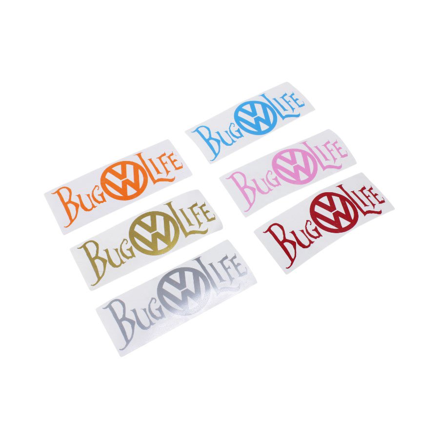 GUNMANSA VW Bug Life Vinyl Sticker 13x4cm (Red)