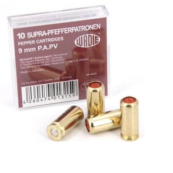 GUNMANSA Waddie Pepper 9mm P.A.K Bullets (1) - Ammo