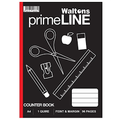 GUNMANSA Waltons Primeline 1 Quire A4 Counter Book 5 Pack