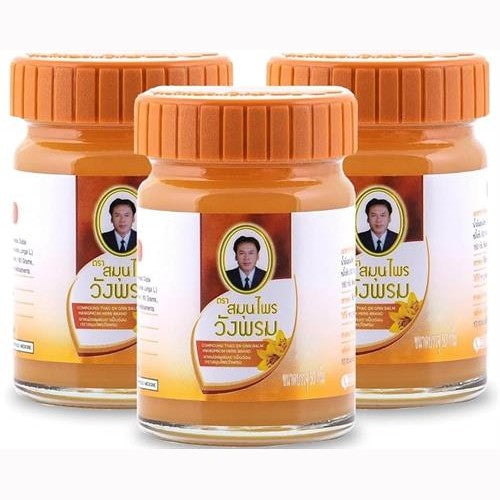 GUNMANSA Wangprom Herb Thai Massage Cool Balm Turmeric And Camphor
