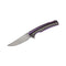 GUNMANSA WE 704CF-A Purple TI Liner with CF Handle Polished Bead Blast Knife