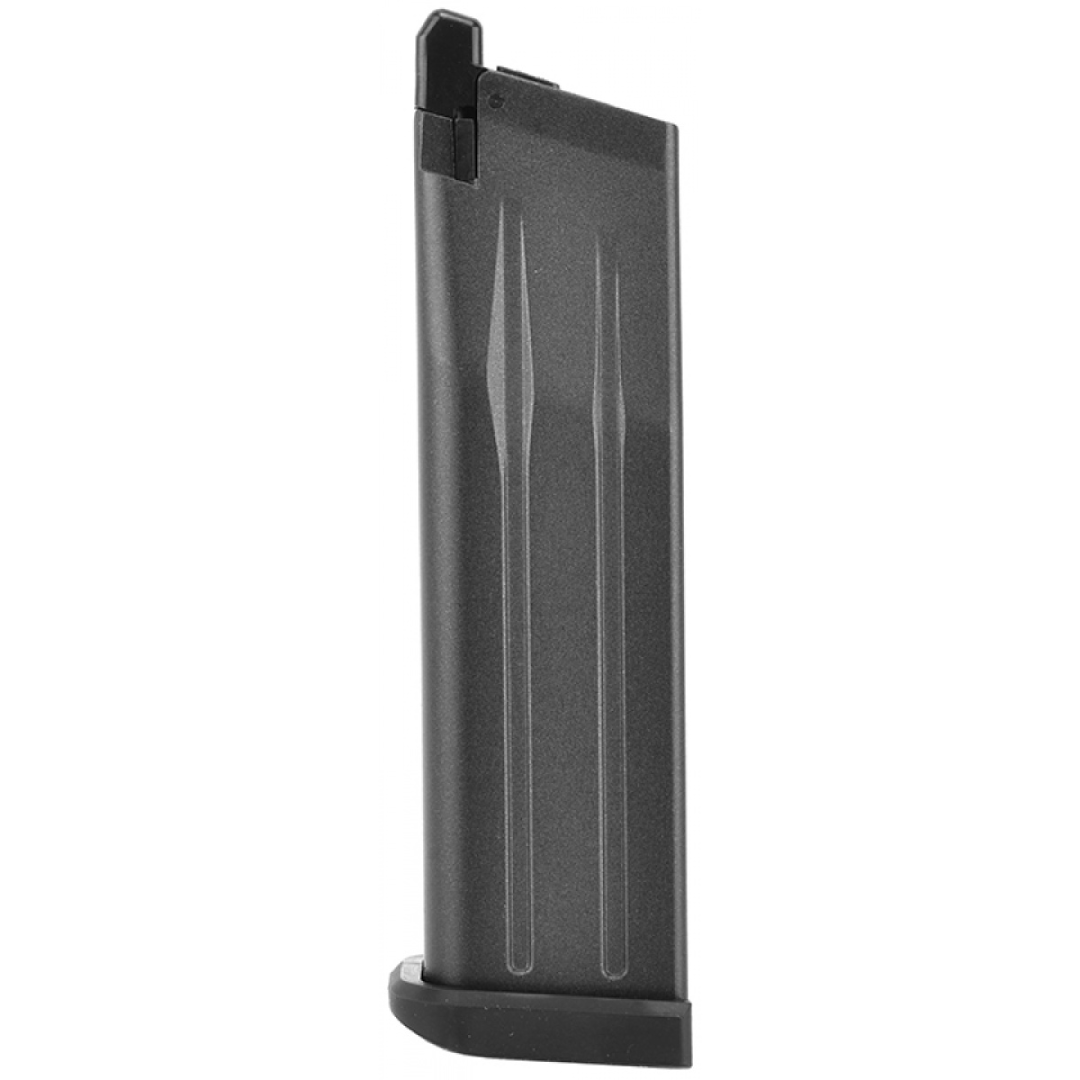 GUNMANSA WE Airsoft MG-4-3G 28-Round Gas Airsoft Magazine for Hi-Capa 4.3 GBB (Black)