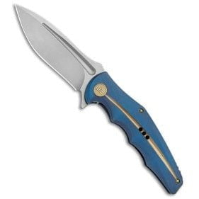 GUNMANSA WE KNIFE 608Q BLUE HANDLE DROPPOINT KNIFE