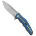 GUNMANSA WE KNIFE 608Q BLUE HANDLE DROPPOINT KNIFE