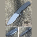 GUNMANSA We Knife 712D Gray Ti Handle Stonewash Blade Knife