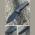 GUNMANSA We Knife 712E Black/White Ti Handle Black Stonewash Blade Bohler M390 Blade Knife