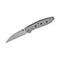 GUNMANSA We Knife Blue Anodized Holes Grey TI Handle Knife- 908B