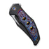 GUNMANSA WE Knife Co., Ltd™ Magnetron Frame Lock 18058-4 Black Titanium and Blue Flamed Titanium CPM 20CV Stainless Steel Pocket Knife