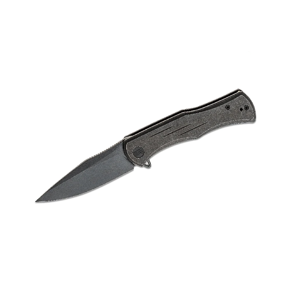 GUNMANSA We Knife Primoris Titanium Handle Black/Black Stonewashed Blade – WE20047A-3