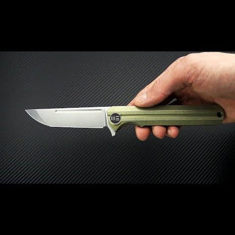 GUNMANSA WE Knives 909B Syncro Gold Titanium Integral Flipper Stonewashed S35VN