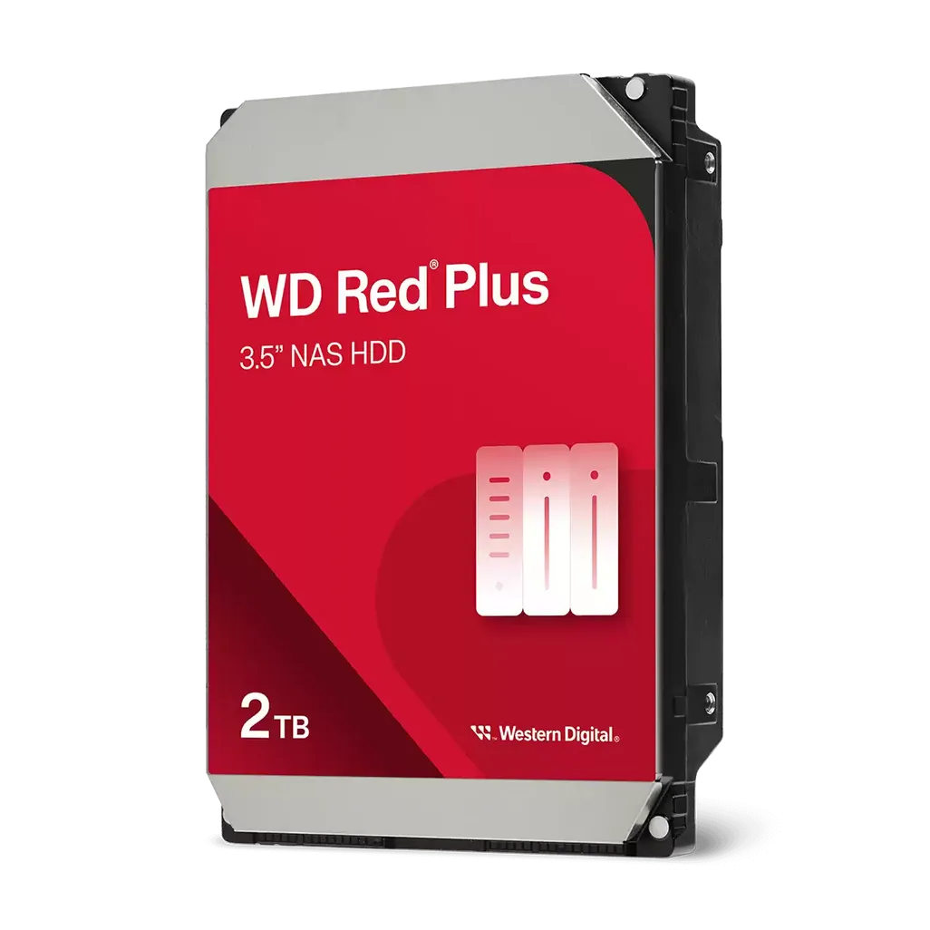 GUNMANSA Western Digital WD Red Plus WD20EFPX 2 TB Hard Drive - 3.5'' Internal - SATA (SATA/600)