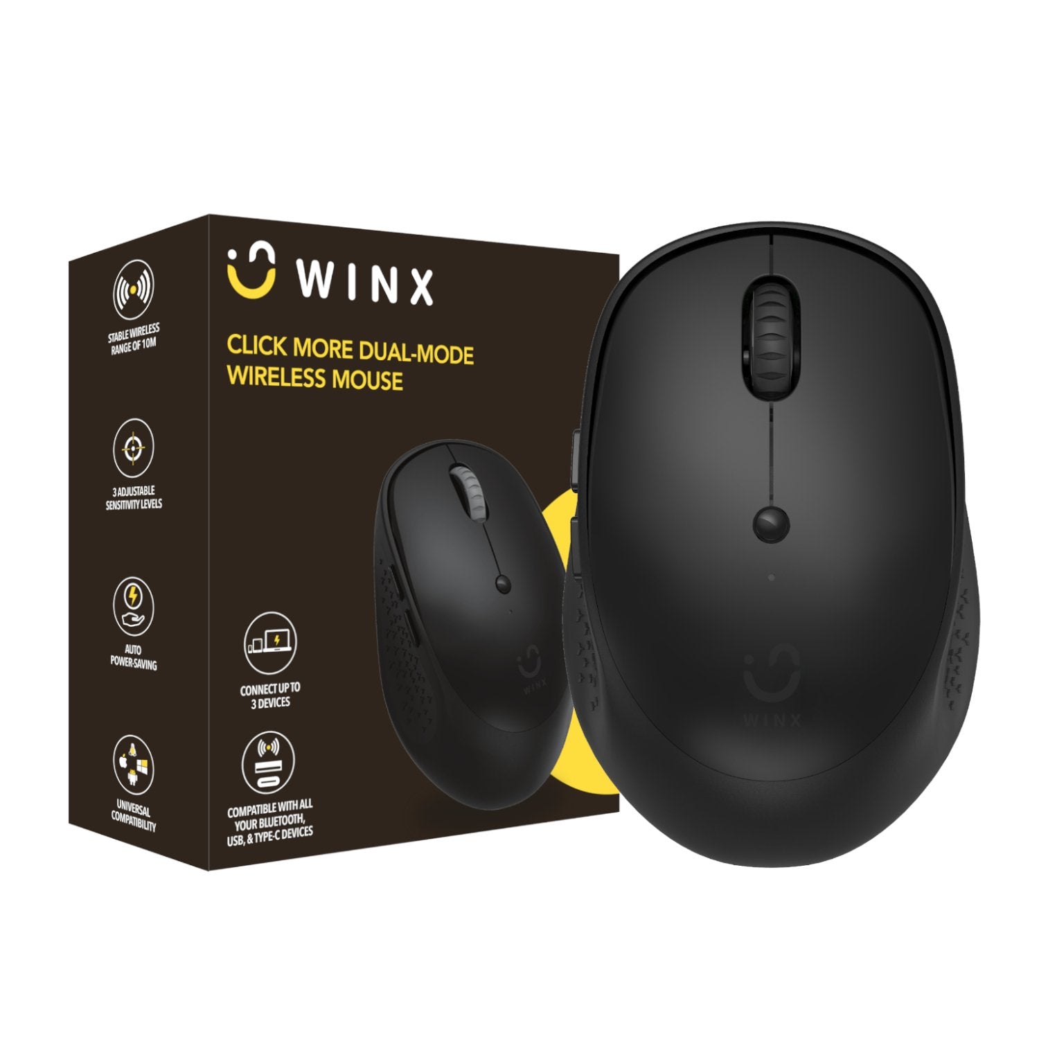 GUNMANSA WINX CLICK More Dual-Mode Wireless Mouse - Black