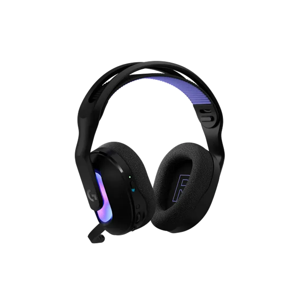 GUNMANSA Wireless Gaming Headset with LIGHTSYNC RGB |  2.4GHZ Detachable Mic - White|USB-A LIGHTSPEED Wireless Receiver |  Wired USB-A US