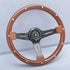 GUNMANSA Wood Grain Look Drift Style Steering Wheel (350mm)