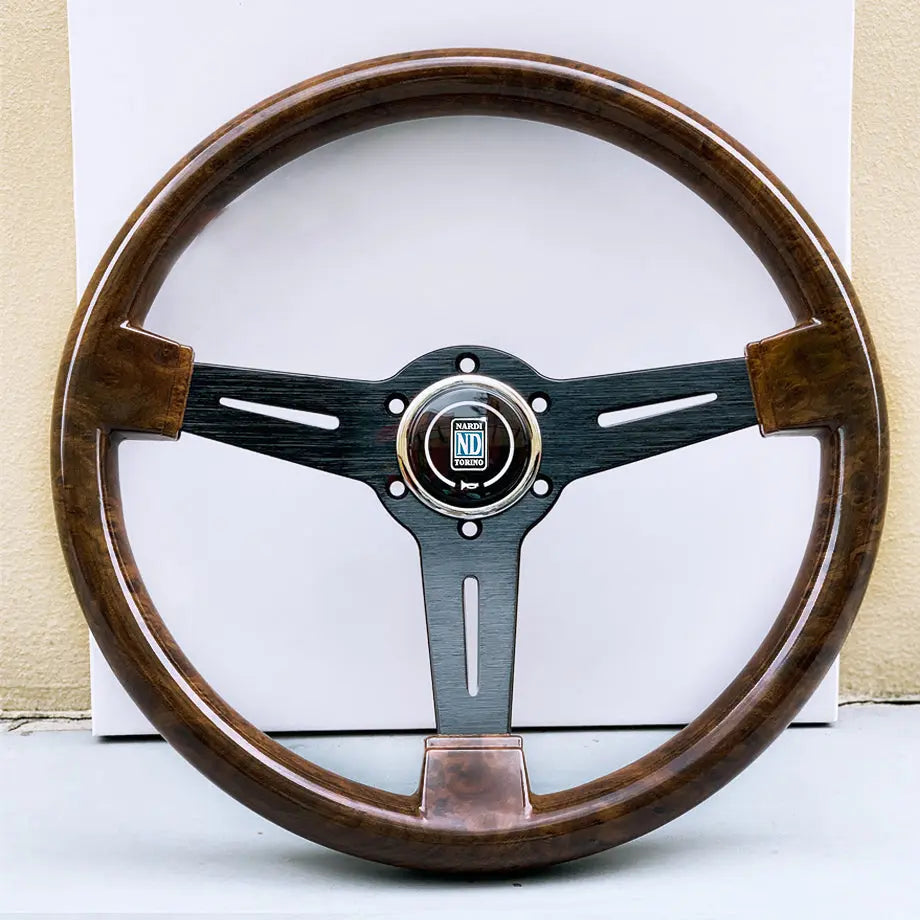 GUNMANSA Wood Grain Look Racing Style Steering Wheel (350mm)