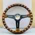 GUNMANSA Wood Grain Look Racing Style Steering Wheel (350mm)