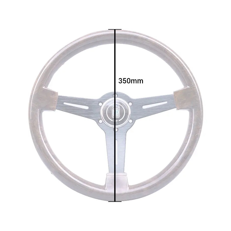 GUNMANSA Wood Grain Look Racing Style Steering Wheel (350mm)
