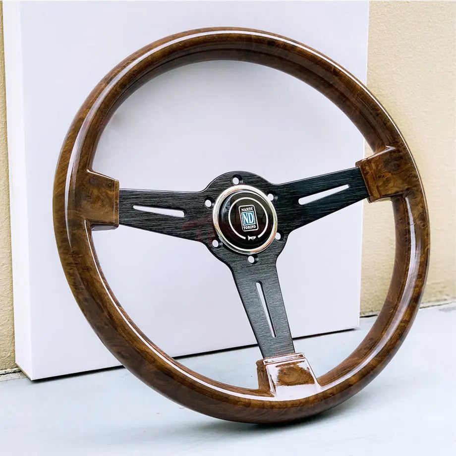 GUNMANSA Wood Grain Look Racing Style Steering Wheel (350mm)