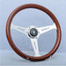 GUNMANSA Wood Grain Look Racing Style Steering Wheel (350mm)