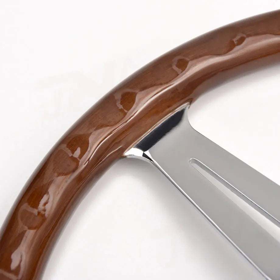 GUNMANSA Wood Grain Look Racing Style Steering Wheel (350mm)