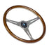 GUNMANSA Wood Grain Look Racing Style Steering Wheel (350mm)
