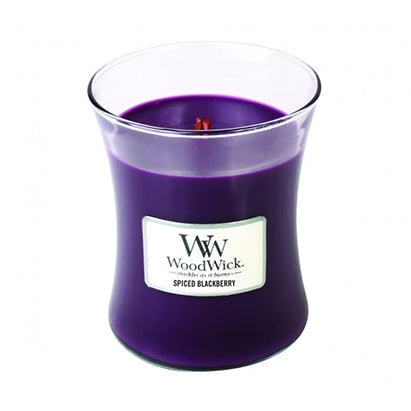 GUNMANSA Woodwick Spiced Blackberry Candle Medium jar Retail Box No warranty