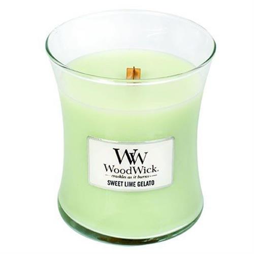 GUNMANSA Woodwick Sweet Lime Gelato Medium Jar
