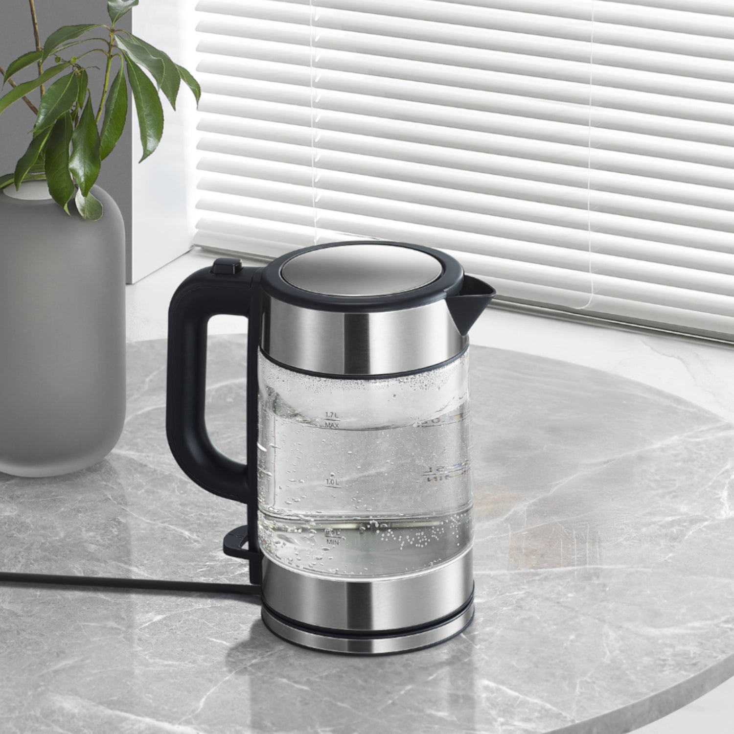 GUNMANSA Xiaomi 1.7L Electric Glass Kettle – 2200W Fast Boil