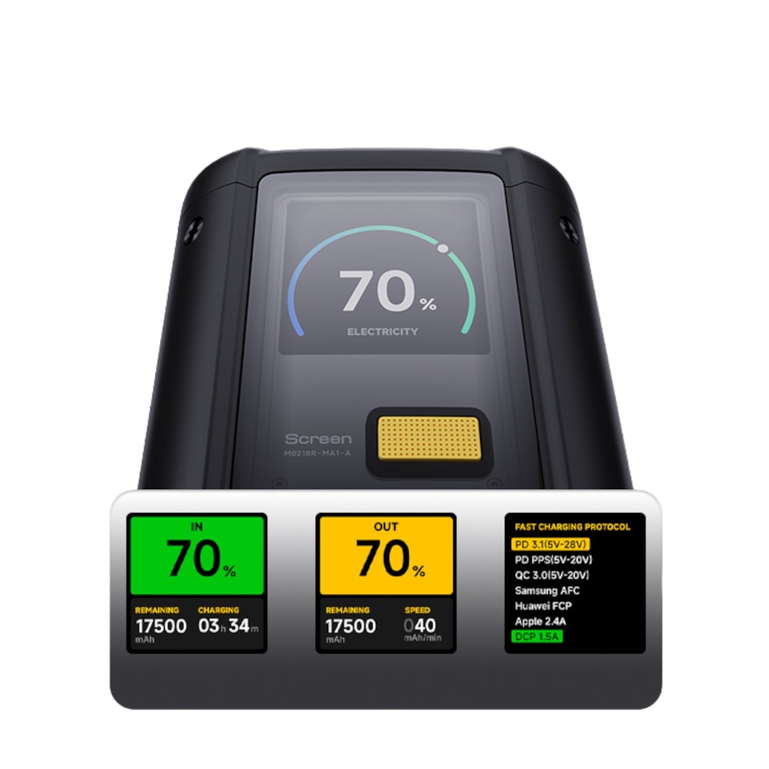 GUNMANSA Xiaomi 212W Fast Charge Power Bank 25000mAh – Black