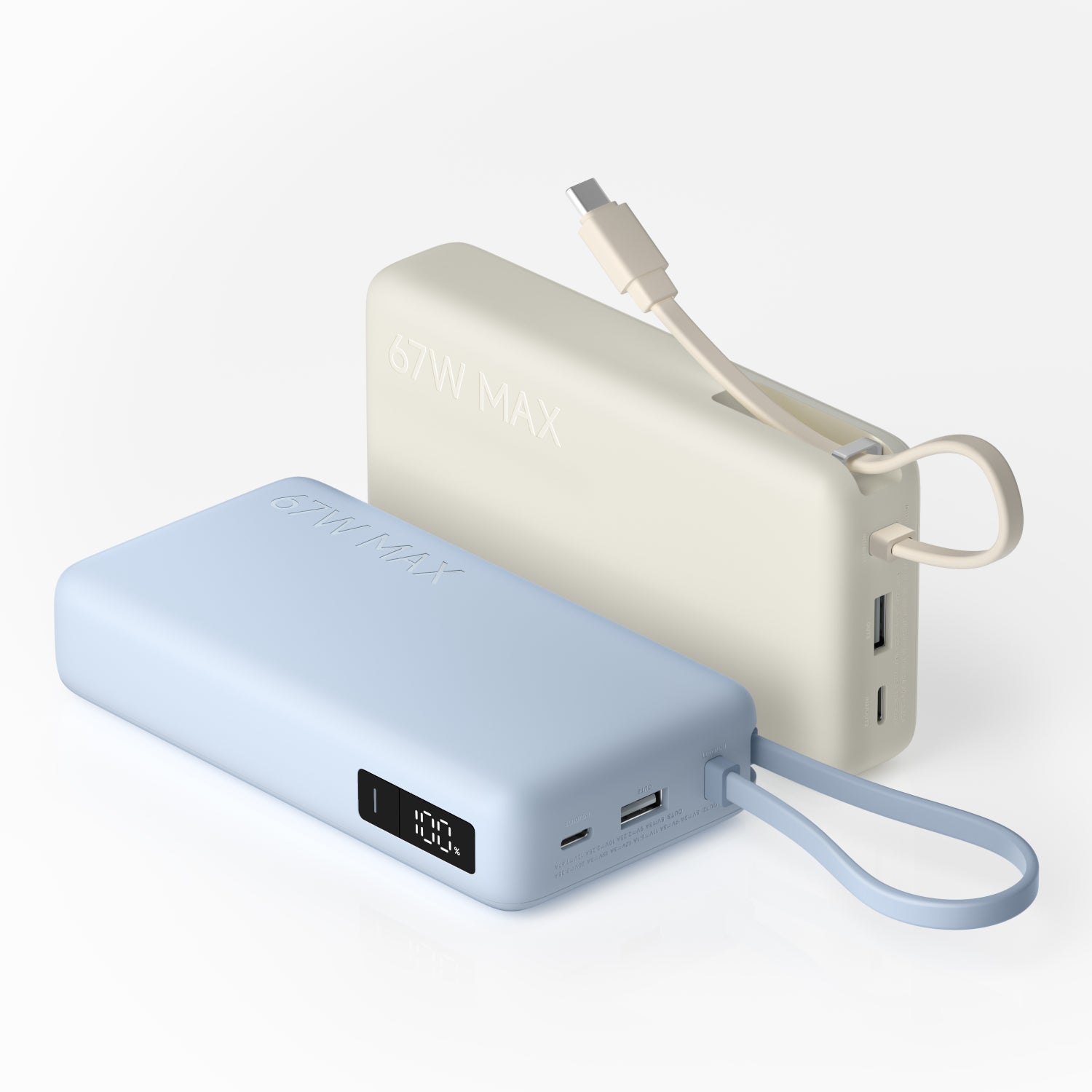 GUNMANSA Xiaomi 67W Power Bank 20000mAh (Integrated Cable) - Ice Blue