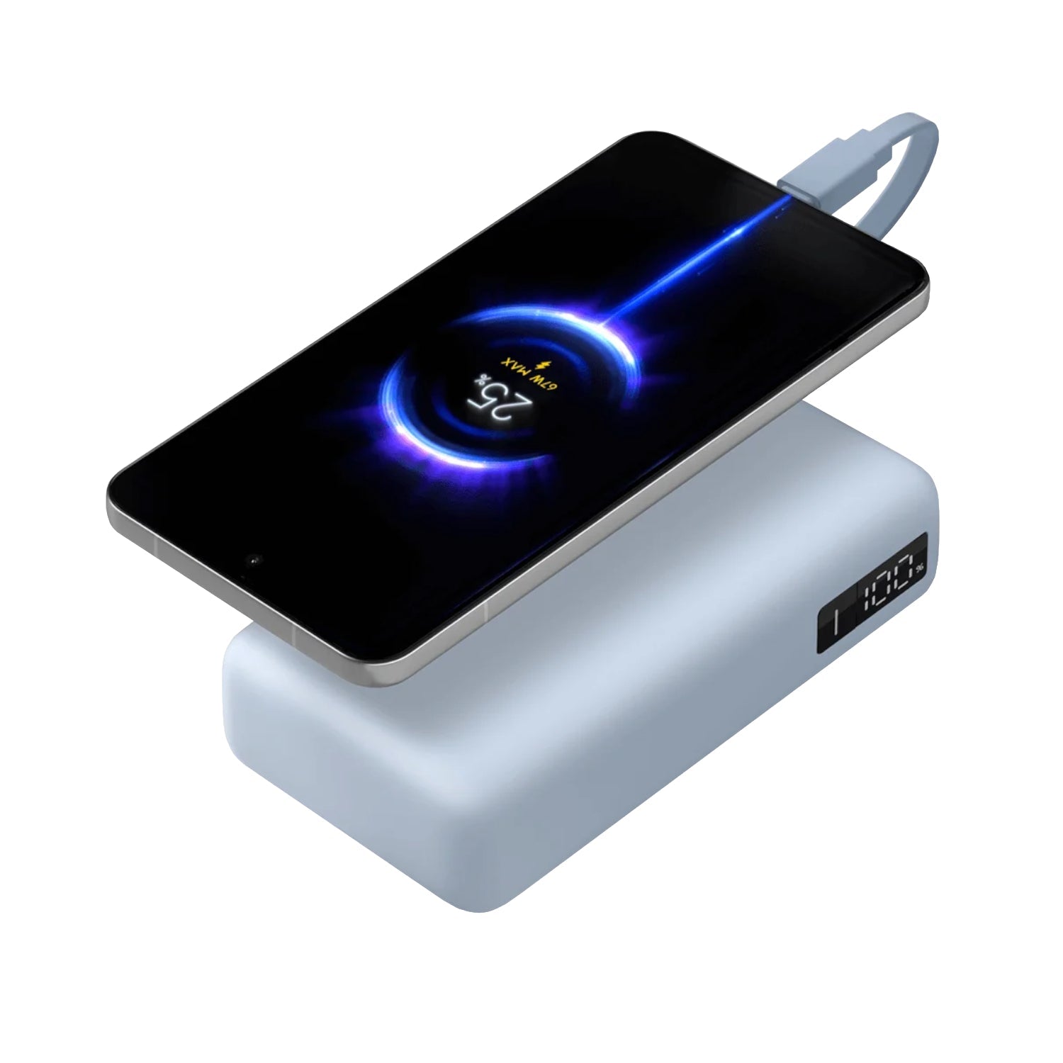 GUNMANSA Xiaomi 67W Power Bank 20000mAh (Integrated Cable) - Ice Blue