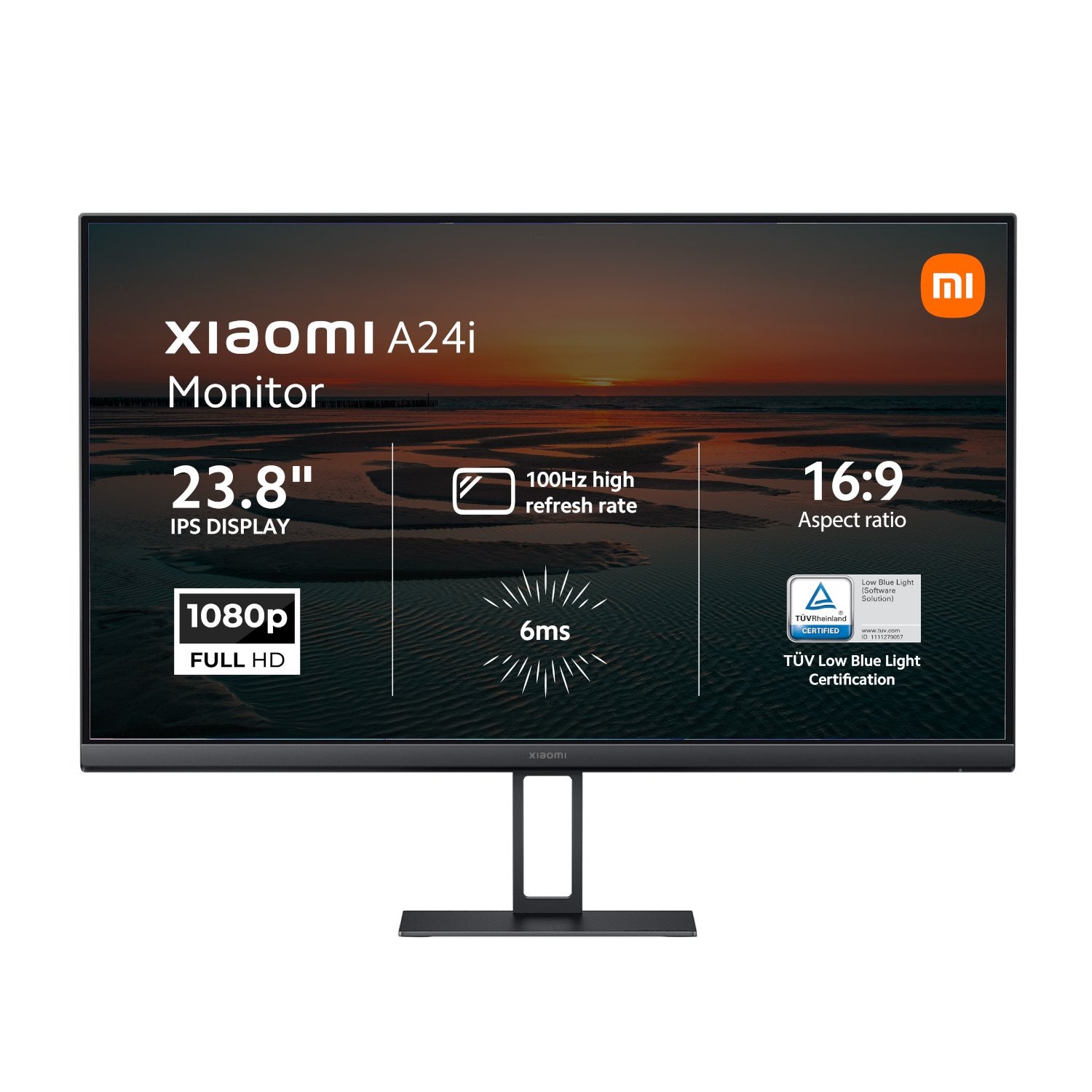 GUNMANSA Xiaomi A24i 24" Full HD 1080p IPS Monitor (100Hz, 6ms, 16:9, HDMI/DP, Flicker-Free, and VESA Mount)