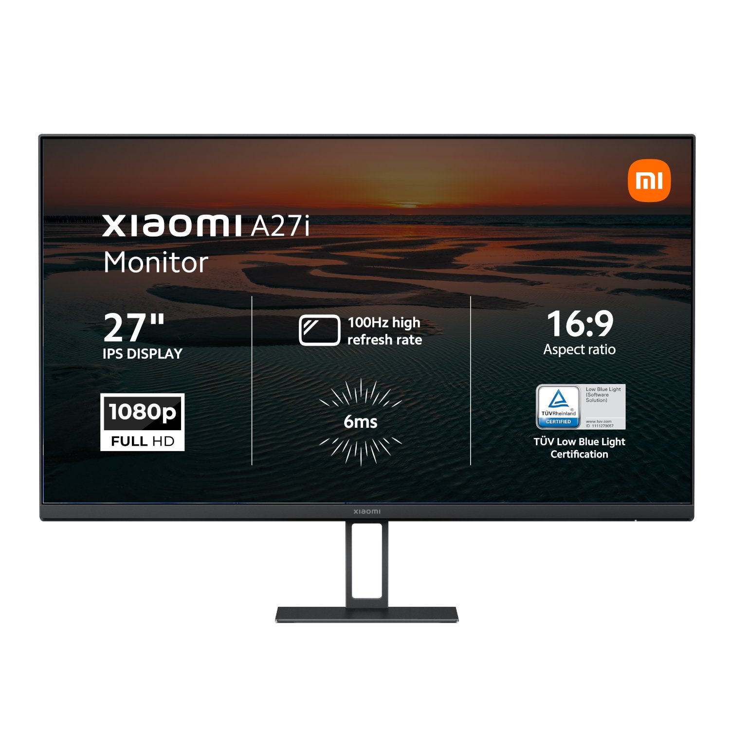 GUNMANSA Xiaomi A27i 27" Full HD 1080p IPS Monitor (100Hz, 6ms, 16:9, HDMI/DP, Flicker-Free, and VESA Mount)