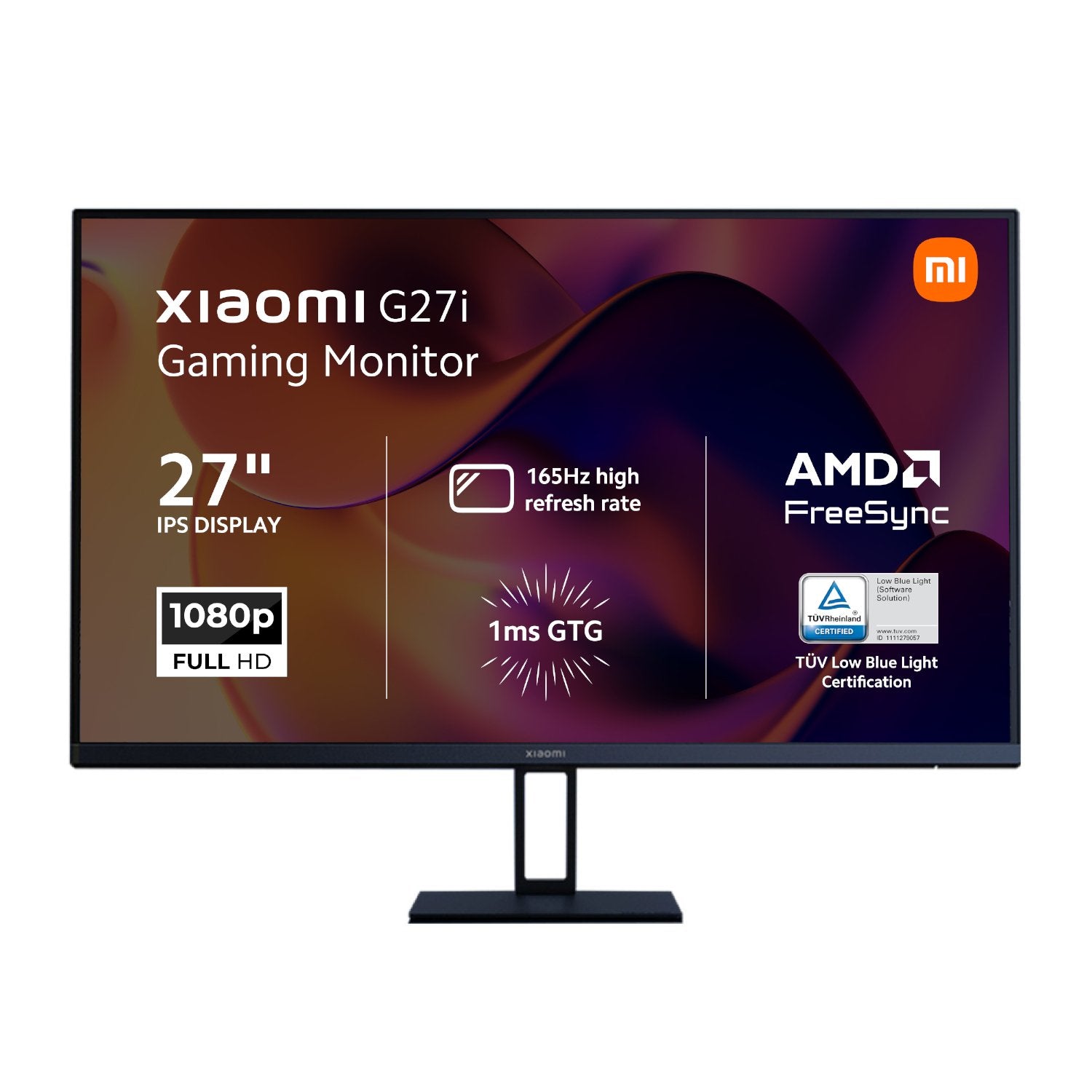 GUNMANSA Xiaomi G27i 27" Full HD 1080p IPS Gaming Monitor (165Hz, 1ms, 16:9, HDMI/DP, and AMD FreeSync Premium)