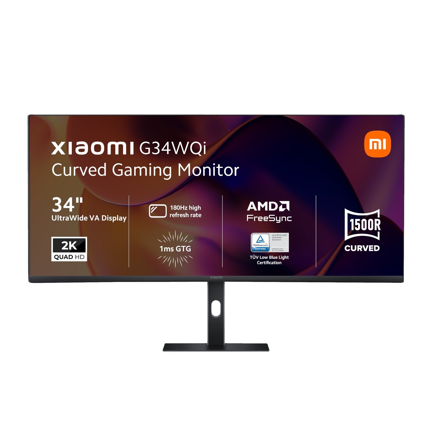 GUNMANSA Xiaomi G34WQi 34" 1440p UltraWide VA Curved Gaming Monitor (180Hz, 1ms, 21:9, HDMI/DP, AMD FreeSync, and 1500R Curve)