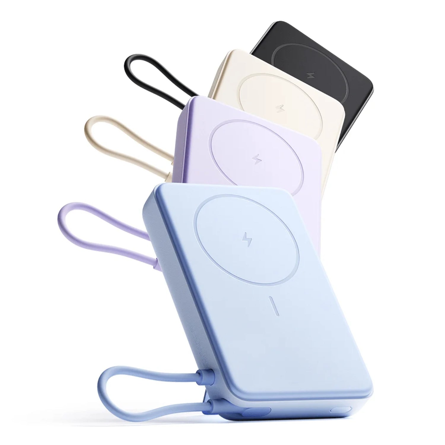 GUNMANSA Xiaomi Magnetic Power Bank 10000 with Built-in Stand - Purple