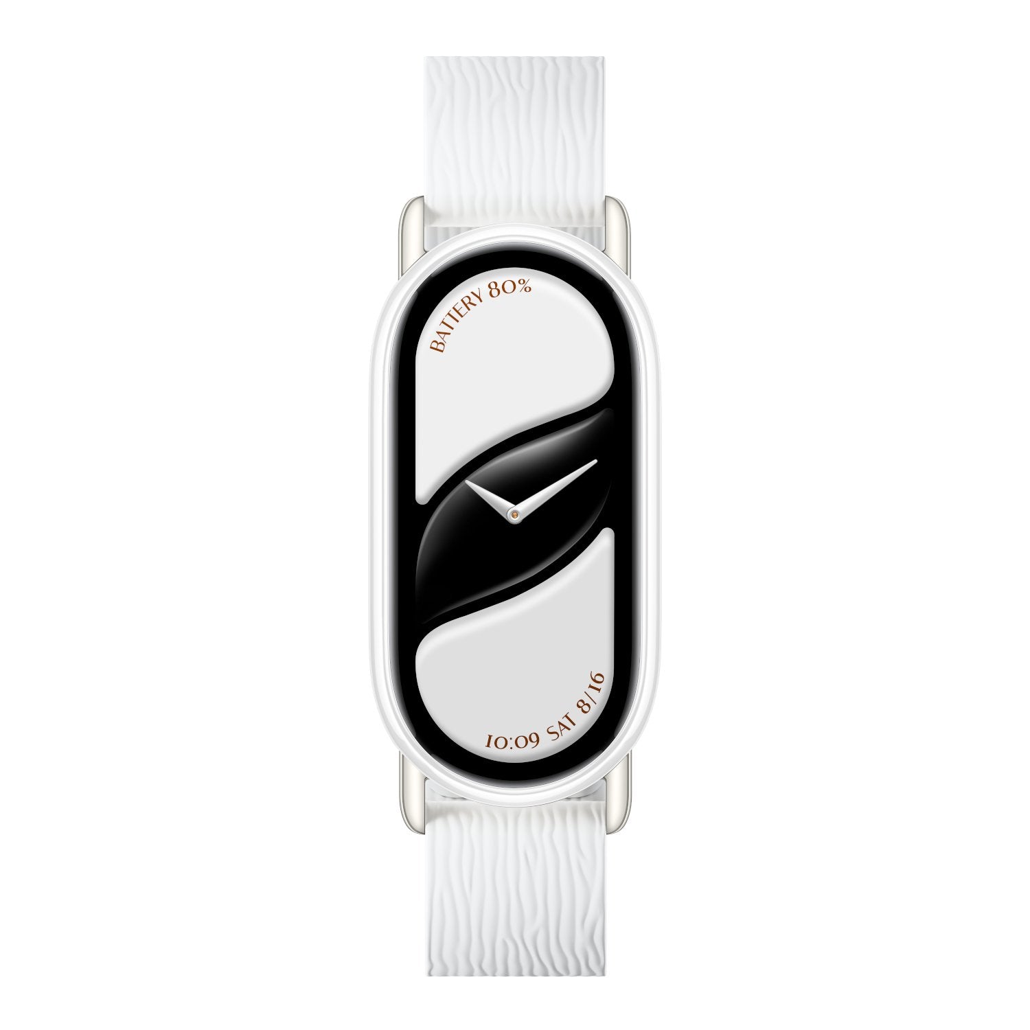 GUNMANSA Xiaomi Smart Band 10 Magnetic Kona Leather Strap - Glacier White