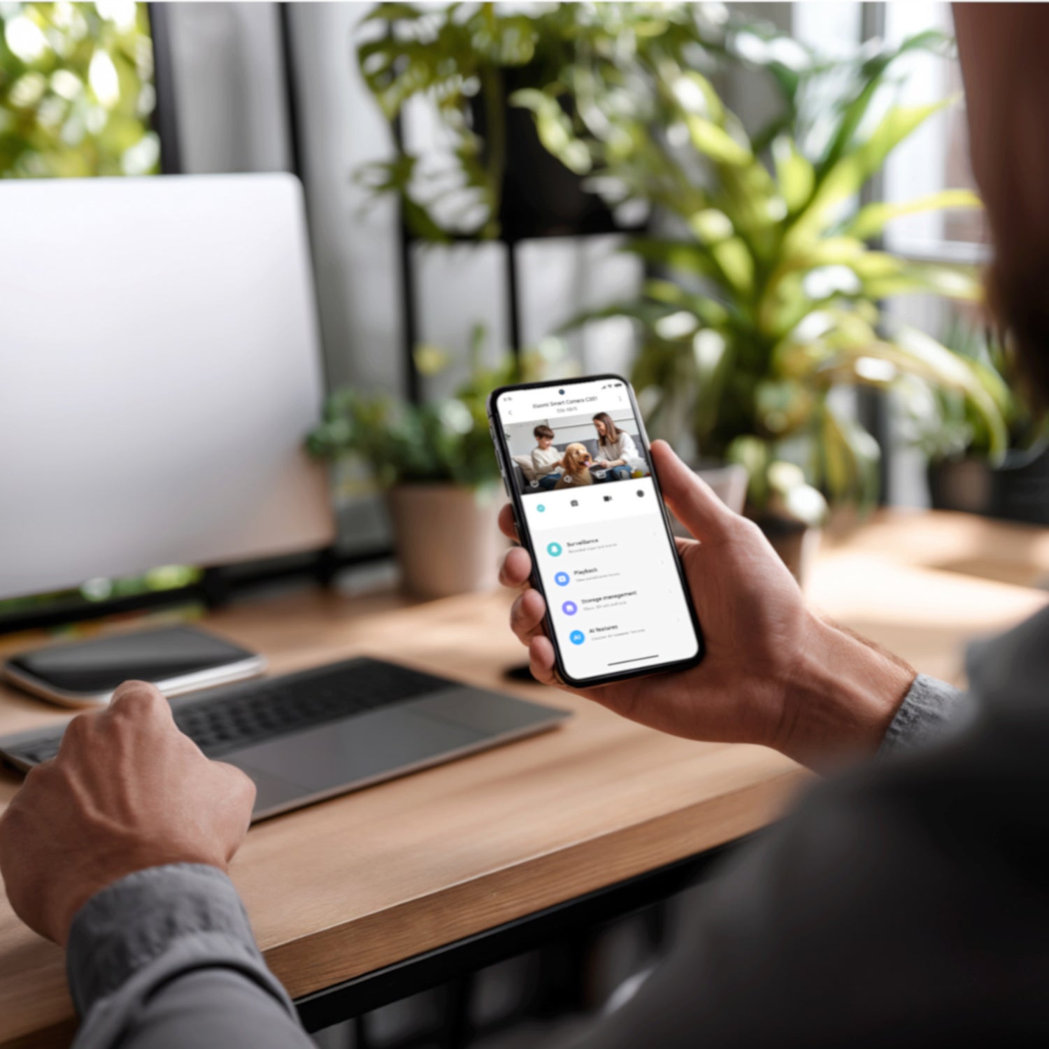 GUNMANSA Xiaomi Smart C201 1080p Indoor Wi-Fi Security Camera – White