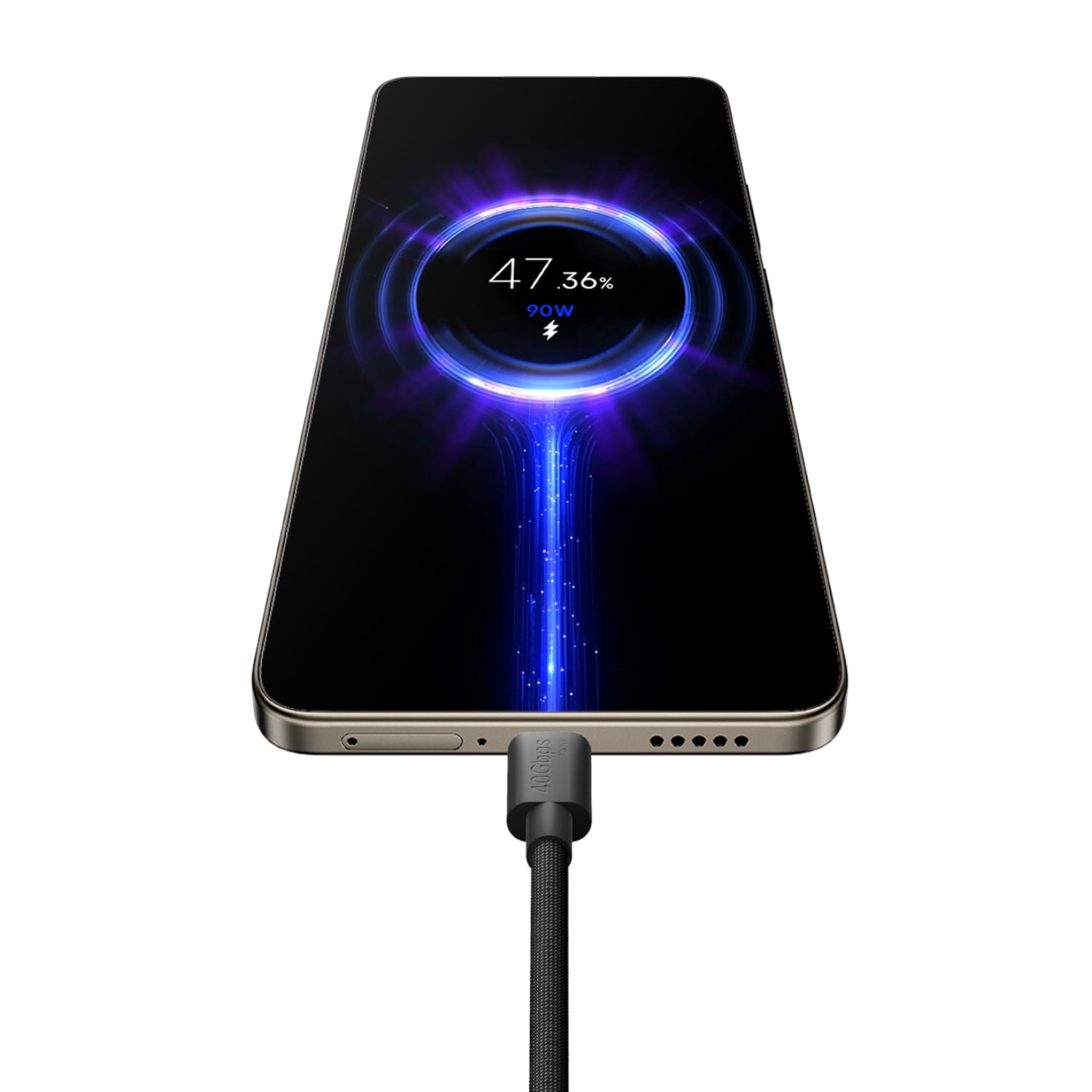 GUNMANSA Xiaomi USB4 6A USB Type-C To USB Type-C Braided Cable 1m- (120W, 40Gbps, 8K)