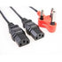 GUNMANSA Y Dedicated Power Cable (PC+Monitor); 3-pin plug to 2 x IEC; 3m
