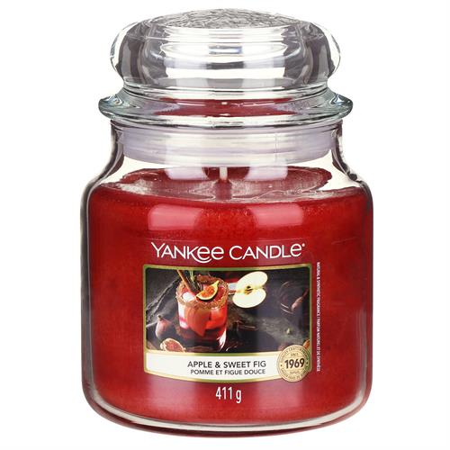 GUNMANSA Yankee Candle Apple & Sweet Fig Medium Jar Retail Box No