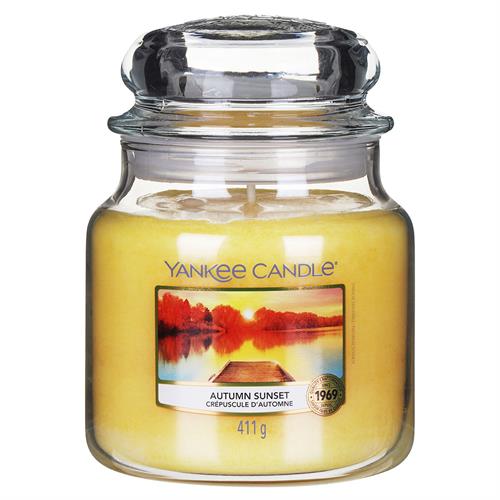 GUNMANSA Yankee Candle Autumn Sunset Medium Jar Retail Box No