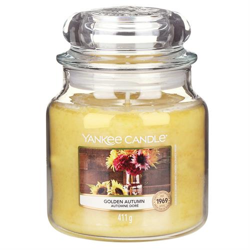 GUNMANSA Yankee Candle Golden Autumn Medium Jar Retail Box No