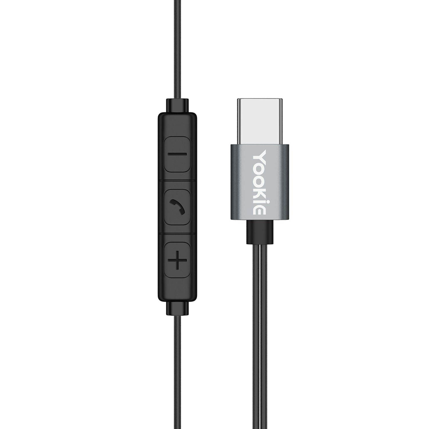 GUNMANSA Yookie YTL-11 Wired Earphones Type-C - Black/Silver