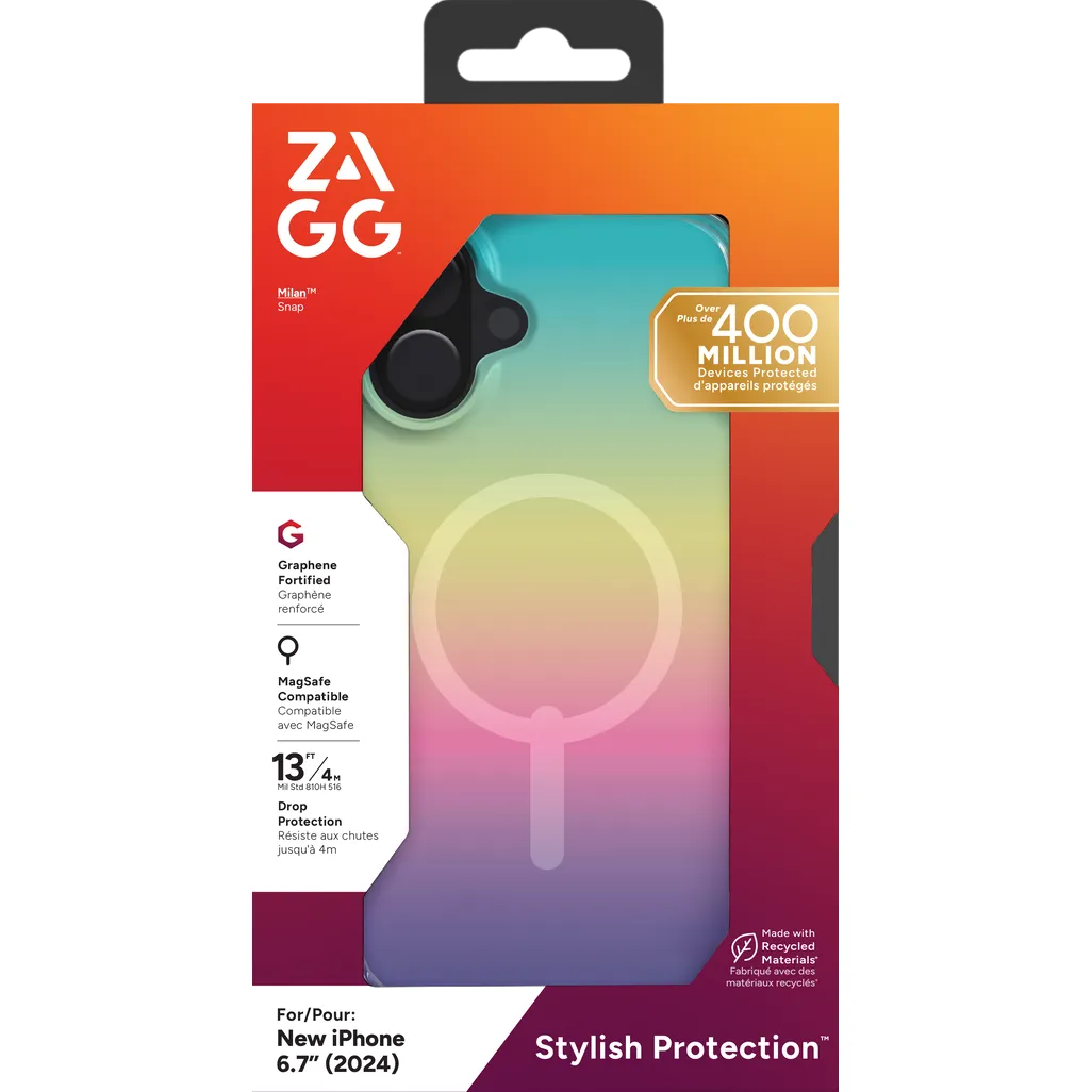 GUNMANSA ZAGG Cases Milan Snap Apple iPhone 16 Plus Iridescent, Cover, Apple, iPhone 16+, 17 cm (6.7"), Multicolour