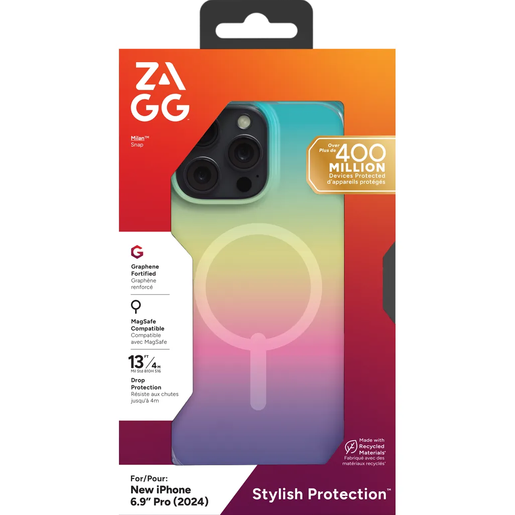 GUNMANSA ZAGG Cases Milan Snap Apple iPhone 16 Pro Max Iridescent, Cover, Apple, iPhone 16 Pro Max, 17.5 cm (6.9"), Multicolour