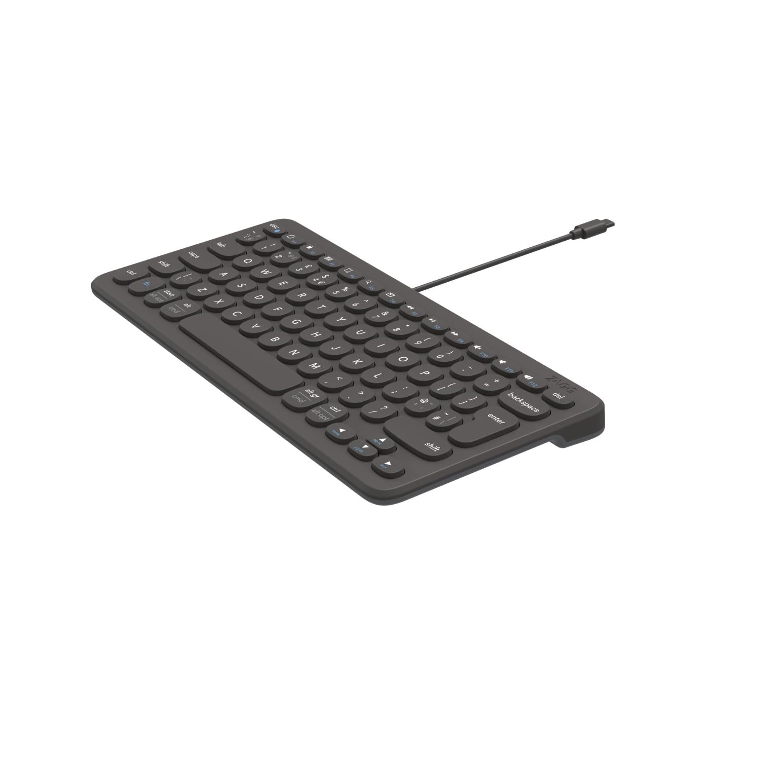 GUNMANSA ZAGG Connect Wired 12-Inch Keyboard Type-C - Grey