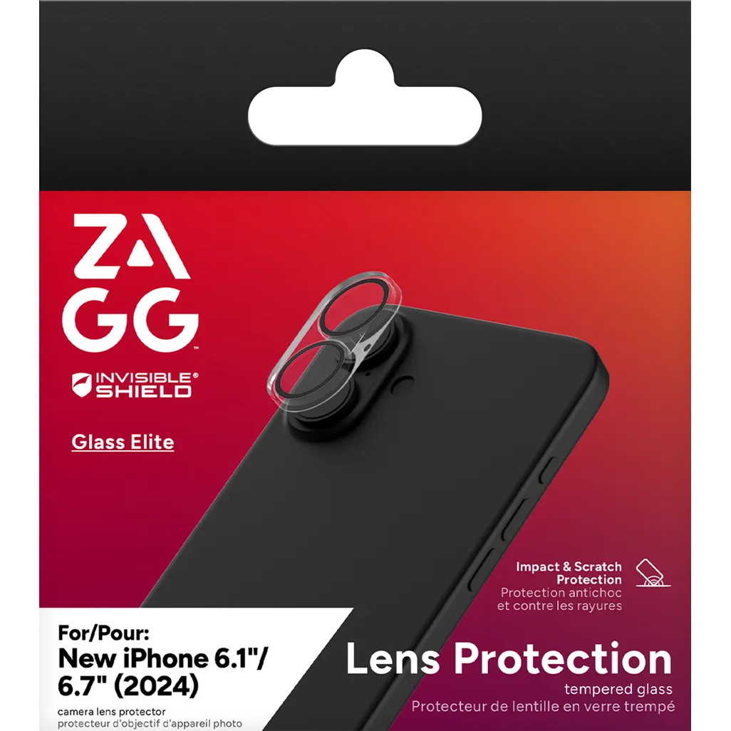 GUNMANSA ZAGG InvisibleShield Glass Elite AR (Camera) Apple iPhone 16 & 16 Plus Screen