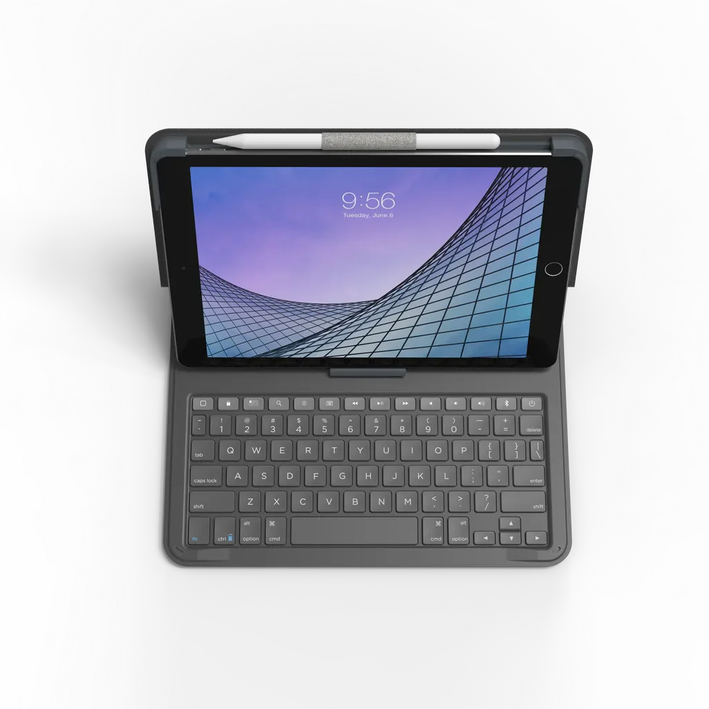 GUNMANSA ZAGG Keyboard Messenger Folio 2-Apple-iPad 10.2/10.5-Charcoal-UK, UK English